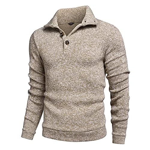 COOFANDY Men’s Casual Slim Fit Pullover Sweater Knitted Thermal Sweatshirt