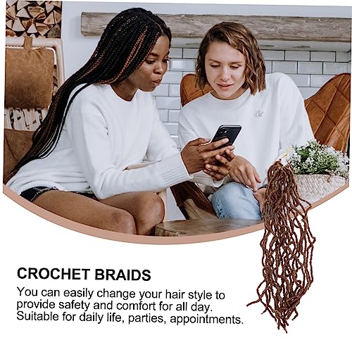 Fausses tresses dreadlocks marron extensions capillaires synthétiques style bohème chic - 6