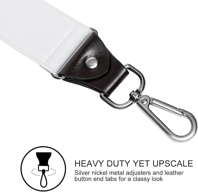 Image of Suspenders for Men, Adjustable Suspenders with Elastic Straps Y-Back Construction Heavy Duty for Work