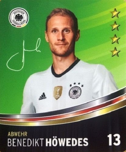 Rewe DFB Trading cards EM 2016 Selection from all 36 and Collector's album or everything complete - Nr 13 Benedikt Höwedes