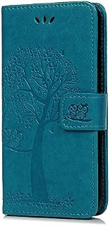 Reevermap Sony Xperia L4 Case Flip Shockproof Wallet Phone Case Shockproof PU Leather Owl Tree Embossed Magnet Cover for Sony Xperia L4 with Kickstand Card Holder, Blue