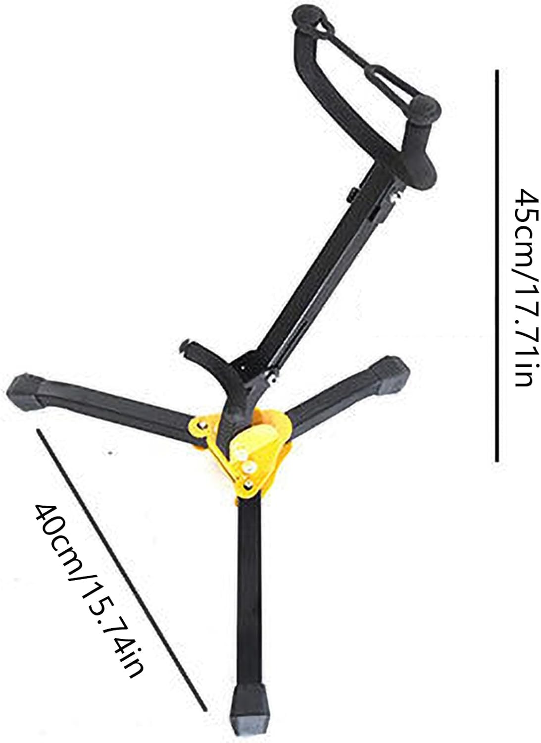Foldable Saxophone Stand Tenors Sax Stand Adjustable Metal Triangular Base Saxophone Holder Musical Instrument Stan Storage Rack Storage Rack