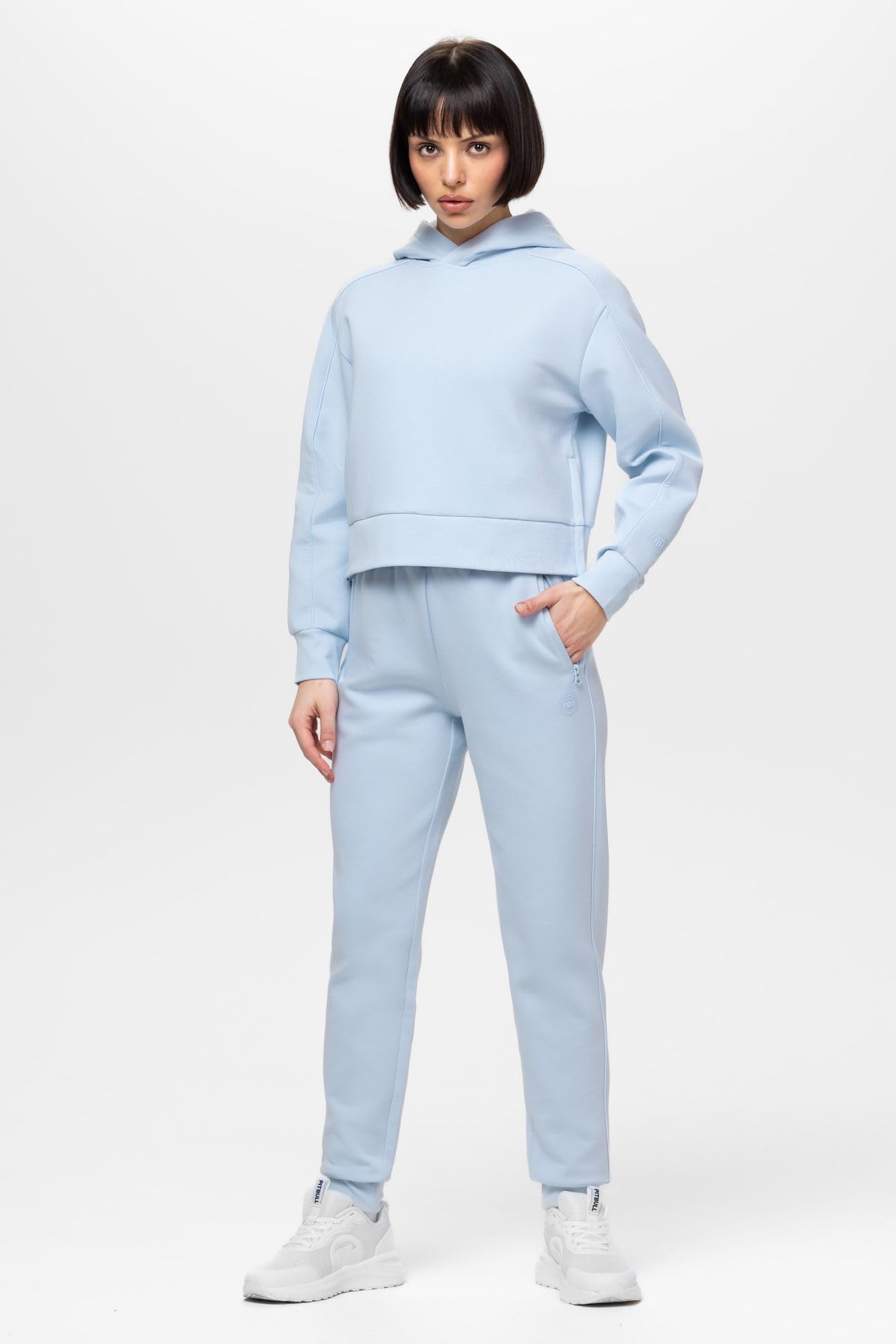 PITBULL - Bluza damska z kapturem, damska bluza z kapturem, oversize, z raglanowymi rękawami, bluza z kapturem, elastyczna i wygodna, bluza z kapturem