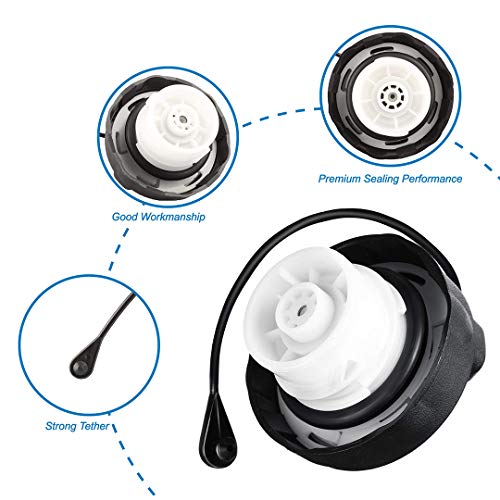 Gas Cap Replace 52100552AG, 52030387AB, 52030387AA for 20032018 Jeep