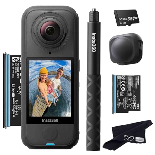 Image of Insta360 X4 Air Essentials Bundle | Lightest 8K 360 Waterproof Action Camera for Epic Adventures, Replaceable Lenses| Bundle Includes Extra Battery, Invisible Selfie Stick, Lens Cap(512GB)