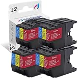 HOTCOLOR Compatible Ink Cartridge Replacement for Brother LC75 Ink Cartridge for Brother LC71 LC75...