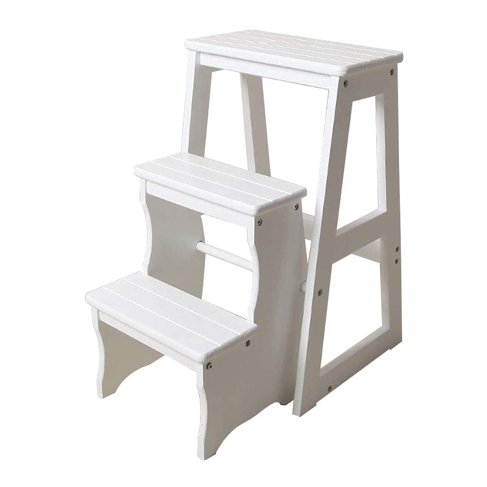 Chaise pliante 3 marches en bois pour le jardin et la cuisine