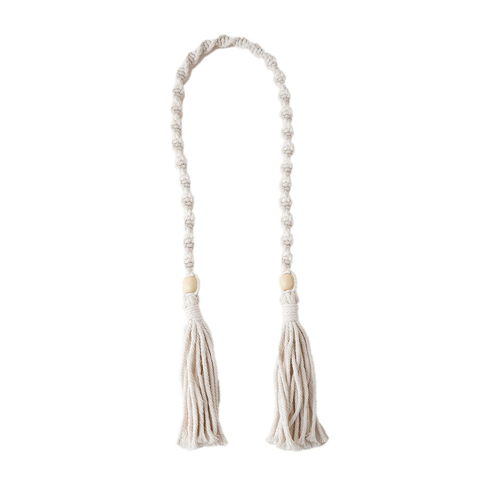 Buxuaaaa Natural Cotton Rope Curtain Tieback Woven Curtain Tiebacks for and Doors Decor Holdbacks Tiebacks