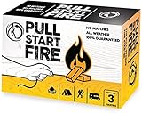 Pull Start Fire Pull String Firestarter Indoor Outdoor Or Camping Weatherproof Fire Starter, 30 Pack