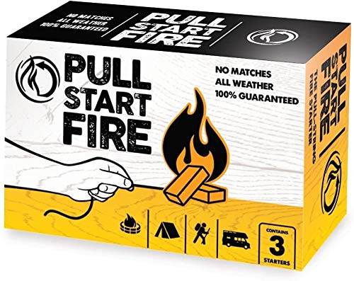Pull Start Fire Pull String Firestarter Outdoor Camping Weatherproof Fire Starter (3 Pack)