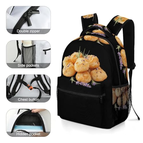 Cheese Puffs Funny Backpack Casual Daypack Lightweight Shoulders Bag for Men Women Cute Print4