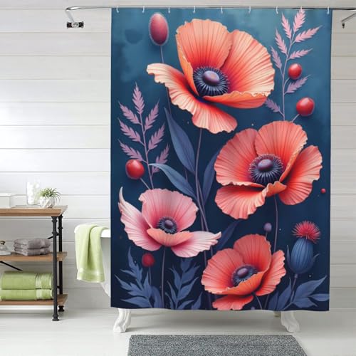 Rideau de douche grand format lavable tissu anti éclaboussures