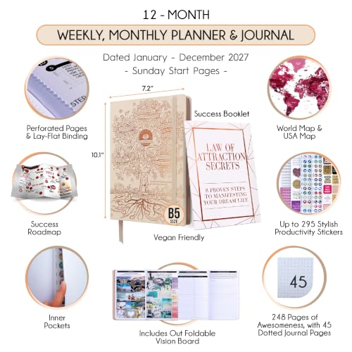 Image of 2027 Planner Weekly and Monthly & Manifestation Journal for Women