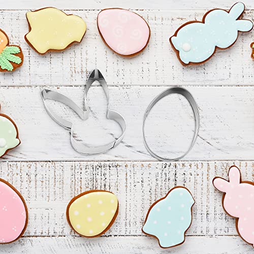Easter Cookie Cutters Bunny Cookie Cutter Easter Egg Cookie Cutter Shamrock Cookie Cutters For Baking (Animal Style,1.7 X 3.3/2.1 X 2.8 Inch) #TOP4