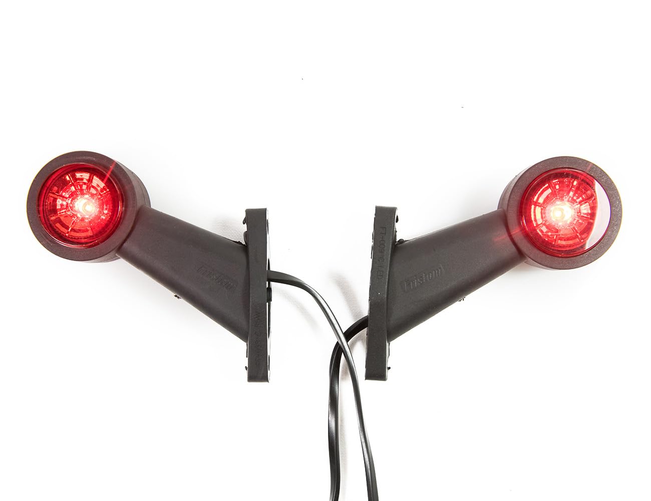 2 x LED rubber zijlicht 12V 24V met goedkeuring E positielicht auto vrachtwagen caravan lamp wit rood lang
