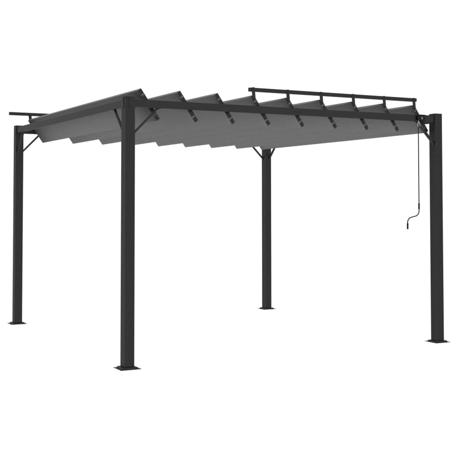 Lechnical Pergolato a Lamelle 3x3 m Antracite in Tessuto e Alluminio,Casa e Giardino,Prato e Giardino,Vita all'aperto,Strutture da Esterno,Baldacchini e Gazebo