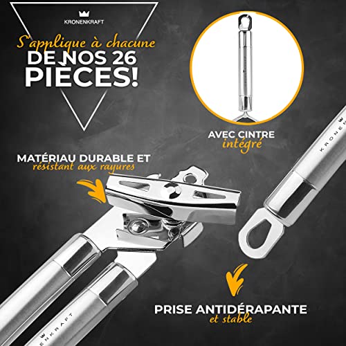 Set d'ustensiles de cuisine en acier inoxydable de 26 pièces,accessoires de cuisine, set de cuisson , ensemble complet d'accessoires de cuisine – Image 4