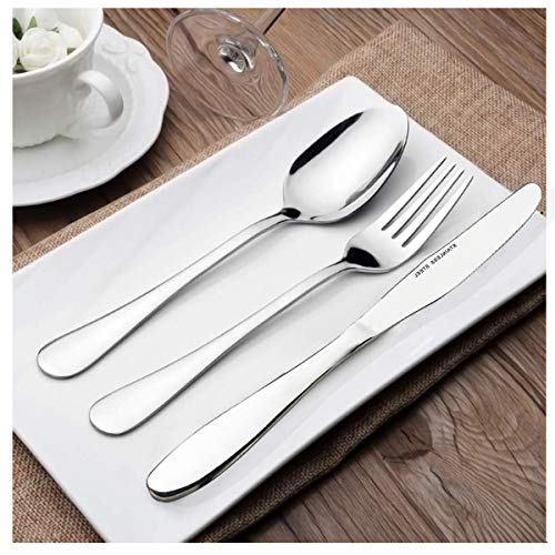 Portable utensils silverware flatware set, Travel Camping Cutlery set, 8-Piece including Knife Fork Spoon Chopsticks Cleaning brush Straws Portable bag, Stainless steel Flatware set (S size) - Thumbnail 3