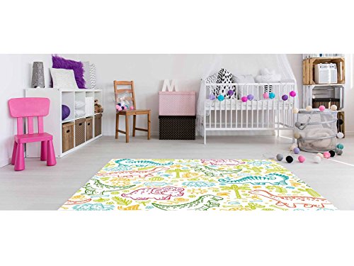 Oedim Kinderteppich Dinosaurier PVC Verschiedene Maßnahmen | Teppichboden Erwachsene PVC | Boden...