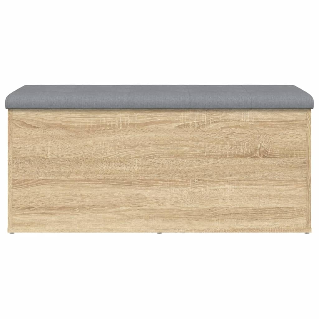 Banco con almacenaje Madera ingeniería Roble Sonoma 102x42x45cm