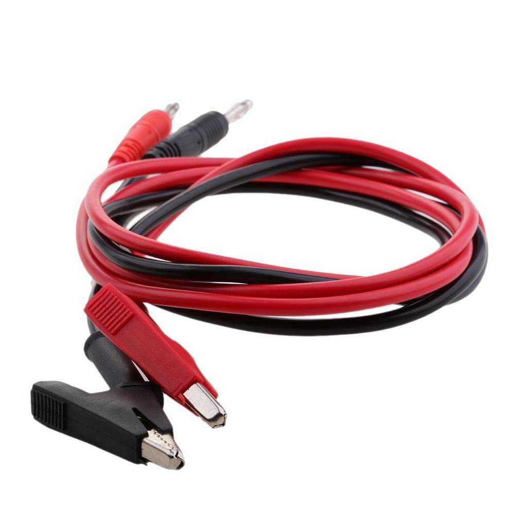 CALANDIS® P1040 1Set 1M 4mm Silicone Banana Plug to Crocodile Alligator Clip Test Probe Lead Wire Cable Test Leads Kits | Copper | 2 Pieces Test Leads (B0B6P4ZC85) Amazon Price History, Amazon Price Tracker