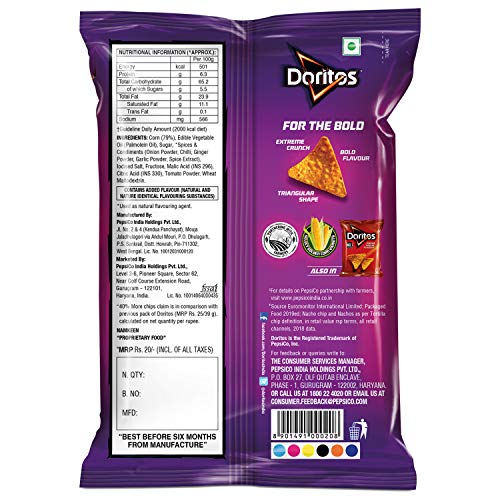 Image of Doritos Nacho Chips - Sweet Chili Flavour - 44g