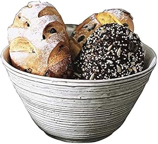 Ensemble de bols à céréales Accueil Grand poignet Grandes idées d'anciens bol en céramique Bol à salade pour la maison Cuisine Micro-ondes Stérilisateur Vintage White 2000 ml Hôtel décoratif Bol à sou