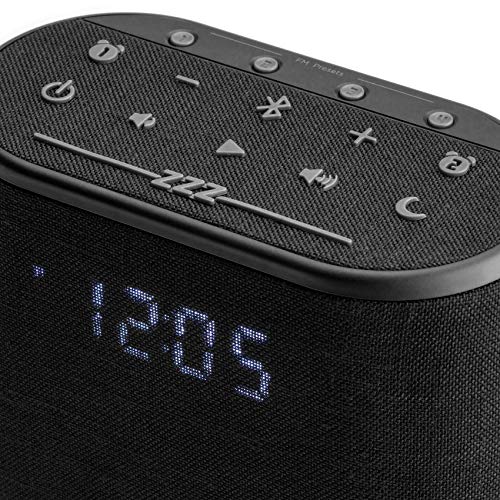 iHome iBT234 Dual Alarm Clock FM Radio Bluetooth Speaker, Voice Control Siri and Google Assistant, with USB Charging Station/Phone Chargers for Bedrooms