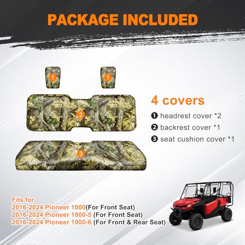 Heavy Duty UTV Seat Cover Fit for Pioneer 1000/1000-5/1000-6 2016-2025 by BORDAN - Used condition - Image 5