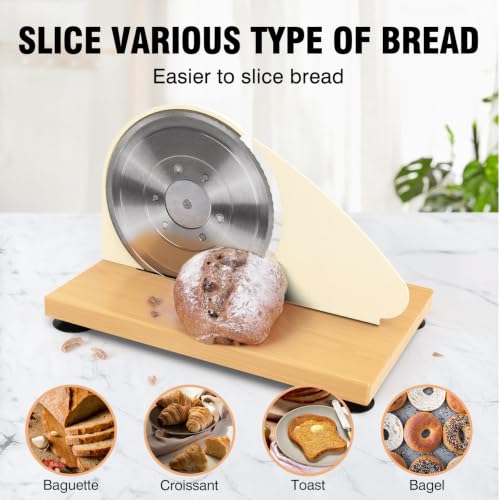 Image of vanerepok Manual Bread Slicer Adjustable Thickness for Homemade Sourdough | Hand Crank Bread Cutter with Scale & Stable Suction Cups & Wood Base for Even Slicing Perfect Baking Gift for Home Bakers