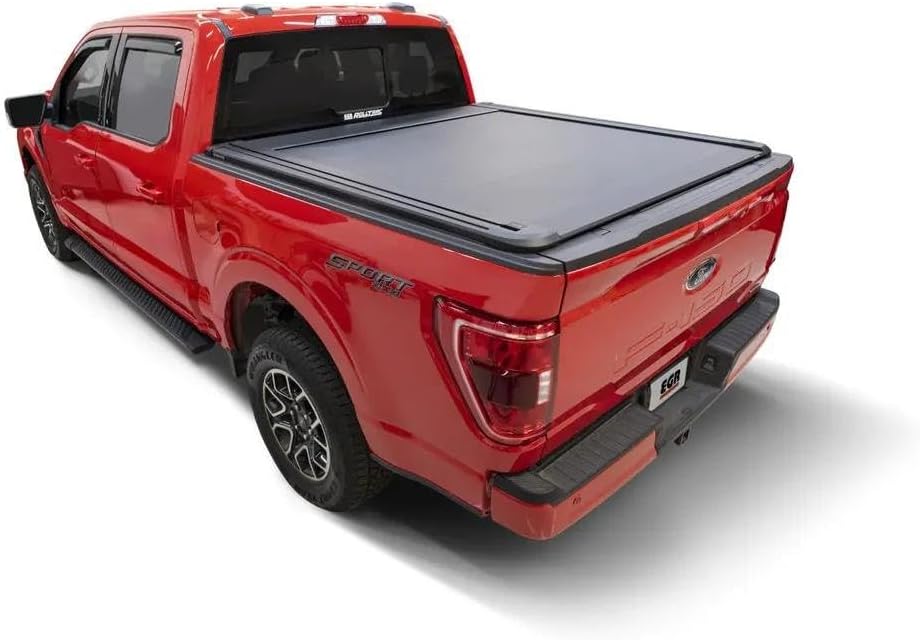 EGR RT038812E RollTrac Electric Retractable Bed Tonneau Cover, Compatible with Ford F150 Short Box, Black