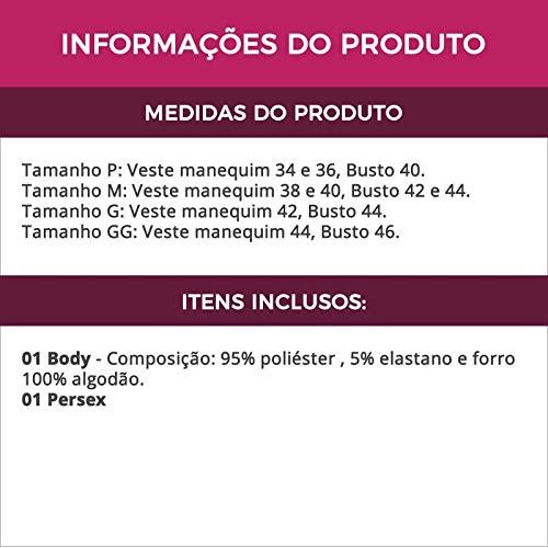 Body Vermelho Sexy com Persex Hot Girl - GV378