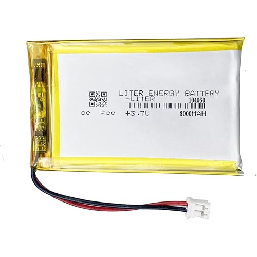3.7V 104060 3000mAh Lithium Polymer ion Battery Rechargeable Polymer Battery Pack with JST 2.0mm Connector