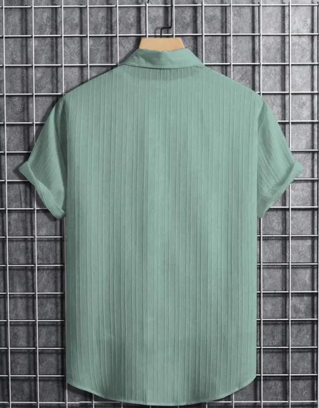 Image of Vikita Enterprise Kid Boy's Cotton Solid Shirt with Spread Collar Neck Half Sleeves Button Closure Curved Hem Length | Shirt For Kids Boys