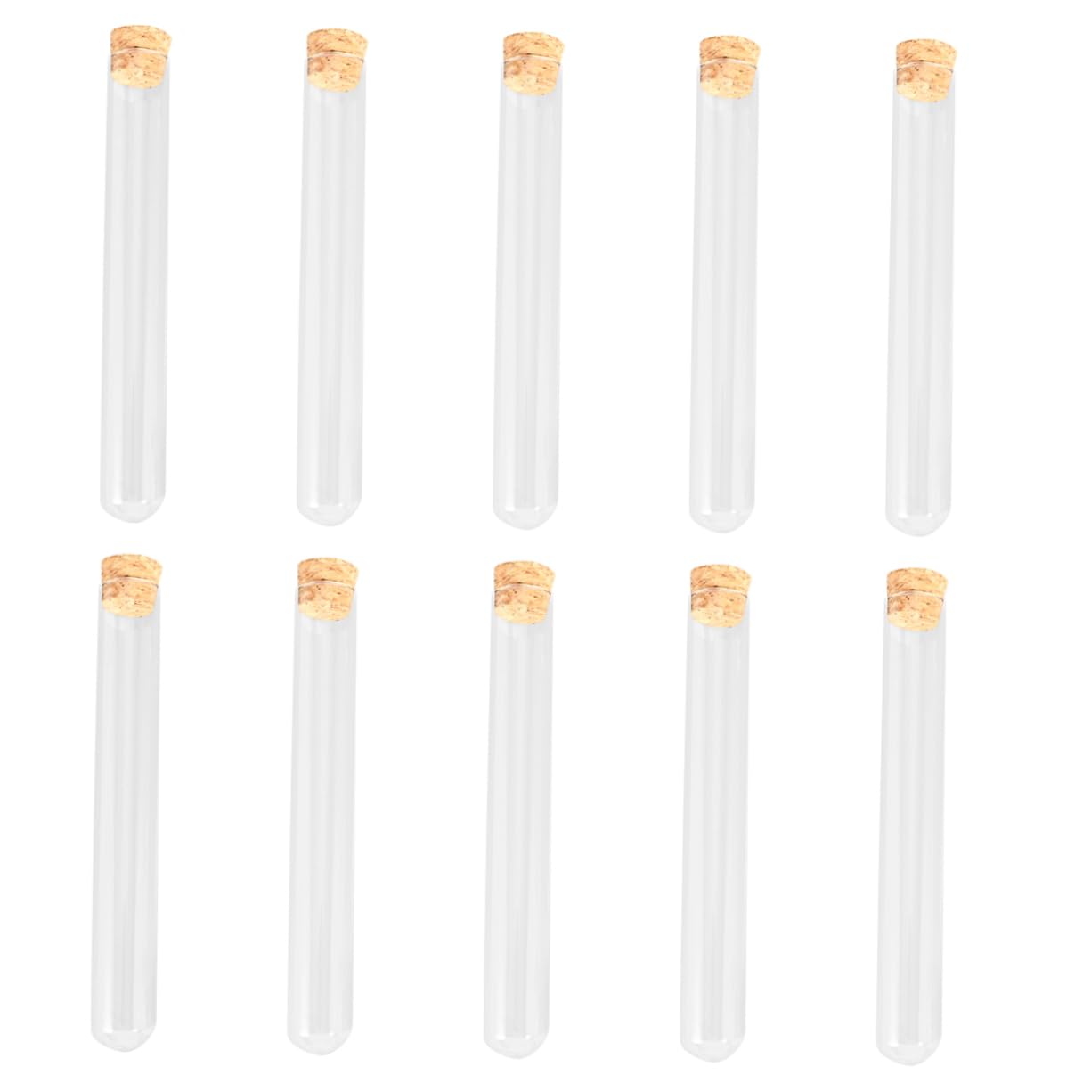 OSOLADY 10pcs Glass Test Tube Test Tubes Laboratory Scientific Test Tubes Micro Test Boiling Test Tube Test Tubes with Lids Scientific Experiments Container Beakers and Test Tubes Racks