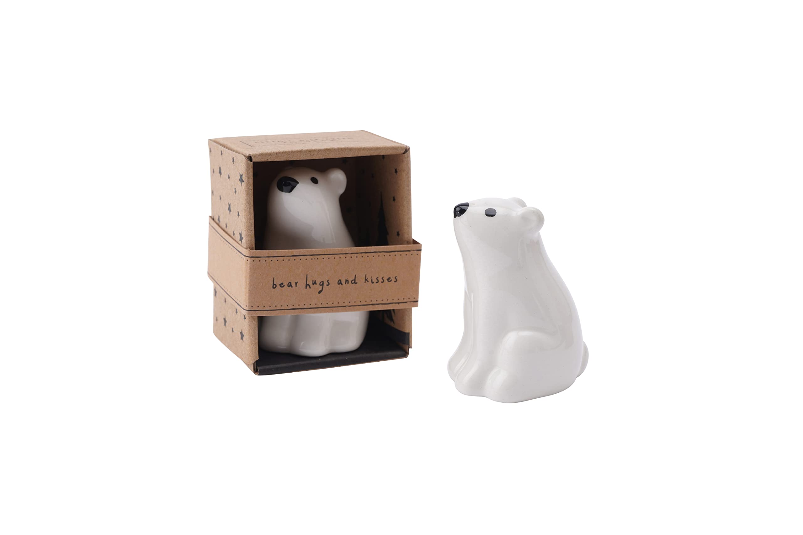 Cgb Giftware White | Ceramic Bear Charm | | Lucky Ornament Collectable Decoration |Home Accessory | Gift For Her | Send With Love Range | Gb06009