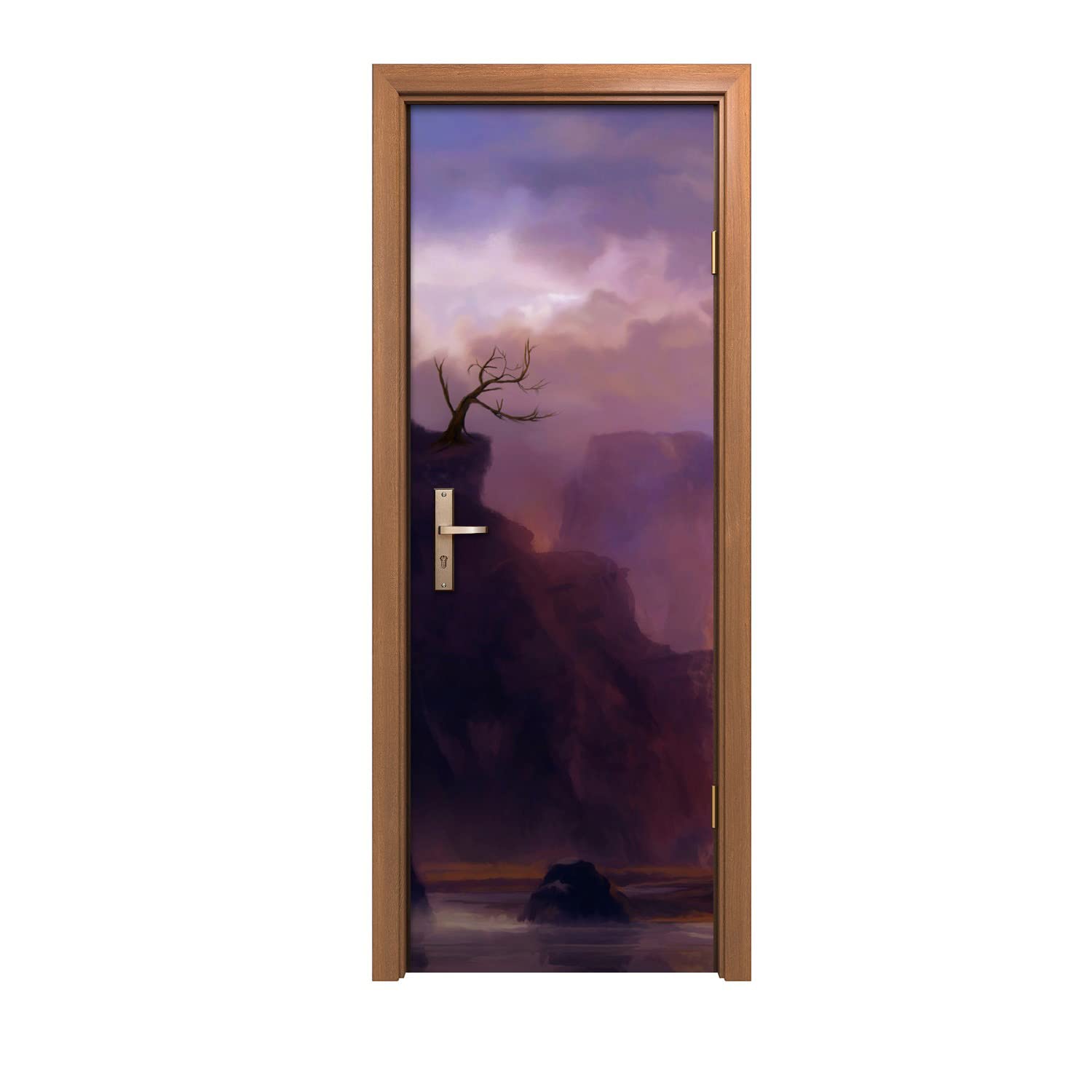 Autocollant de porte motif nuage 70x200cm pour masquer les défauts
