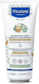 Mustela Shampoo Cachos Desembaraçados 200ml - Para Cabelos Ondulados, Cacheados e Texturizados - Limpa Suavemente, Nutre e Desembaraça