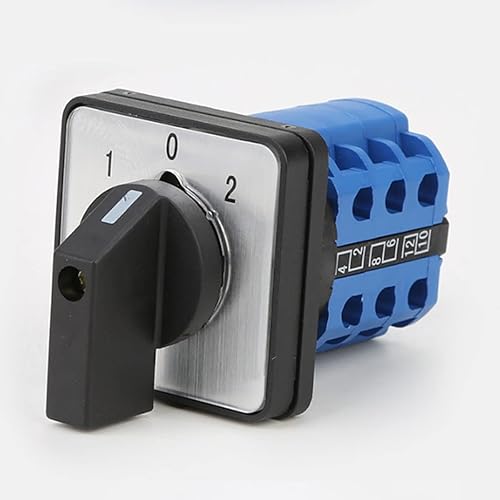 Miniatura 9 de Interruptor selector de cambio universal, interruptor de transferencia de energía, 3 posiciones 12 terminales, LW26-633 380V 63A Motor, Generadores