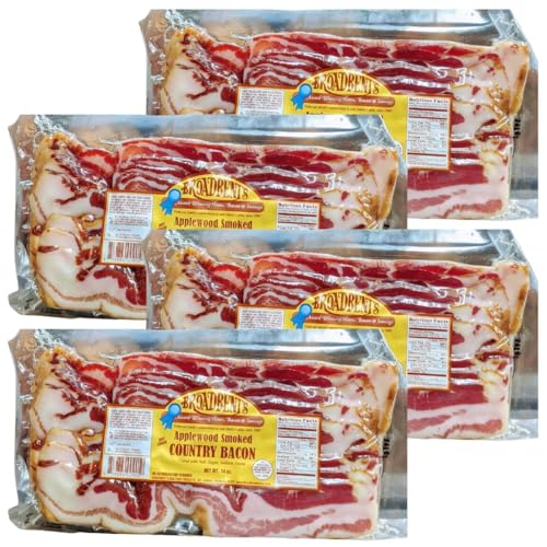 Broadbent's Applewood Smoked Country Bacon, 14oz, 4 Pack