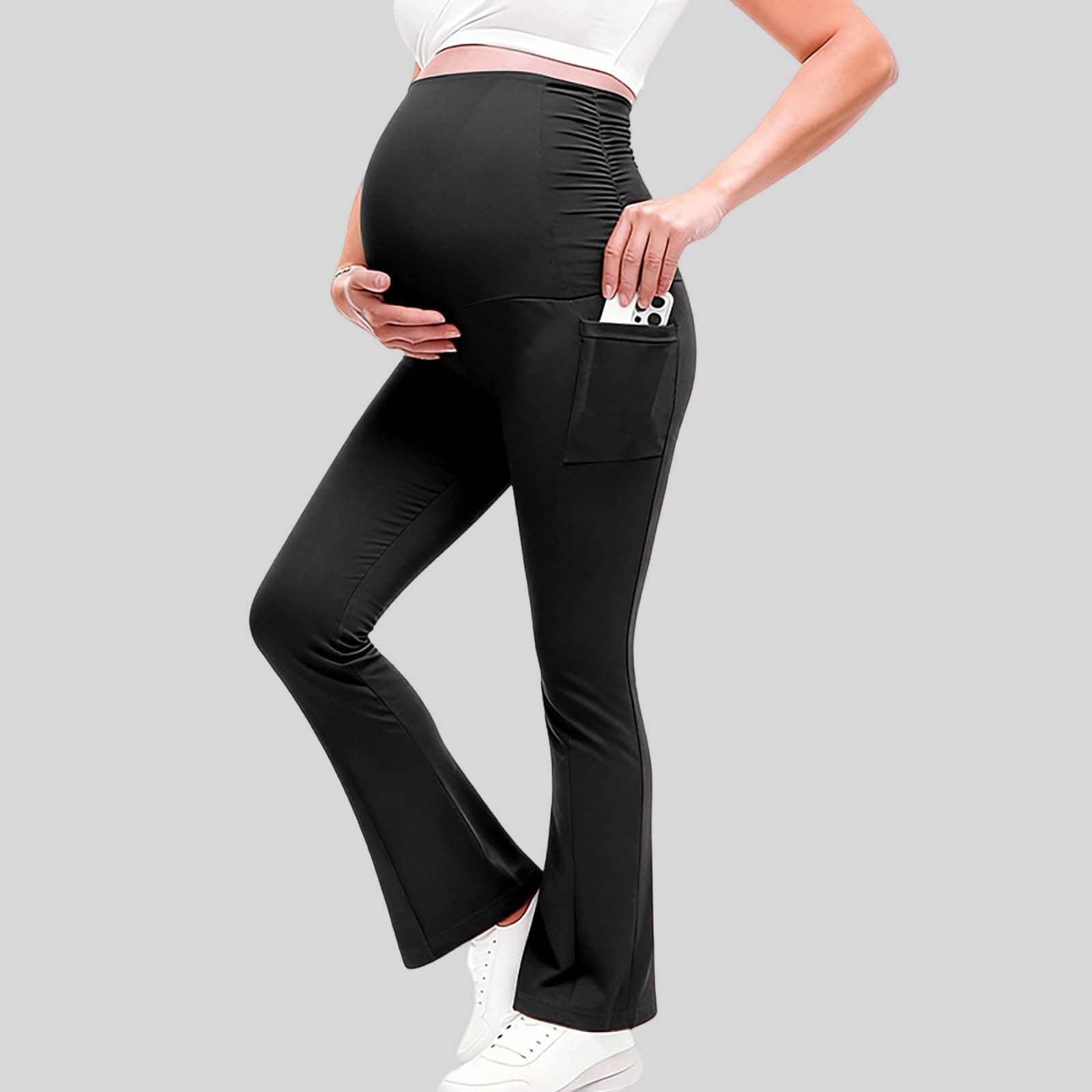 Schwangerschaftshose Umstandshose Sportleggings Für Yoga Yogahose Elastisch Jogging Umstandsleggings Freizeithose Stretchgummi Schwangerschaftsleggings Bootcut