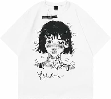 Summer Harajuku Loose Short Sleeve T-Shirt Y2k Cool Casual Women
