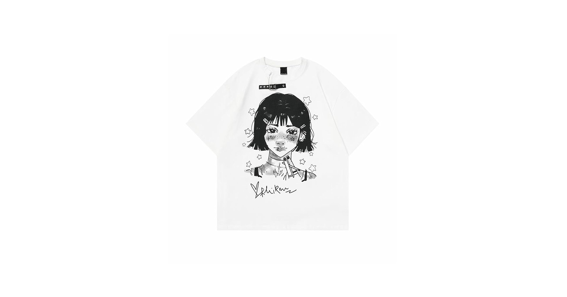 Summer Harajuku Loose Short Sleeve T-Shirt Y2k Cool Casual