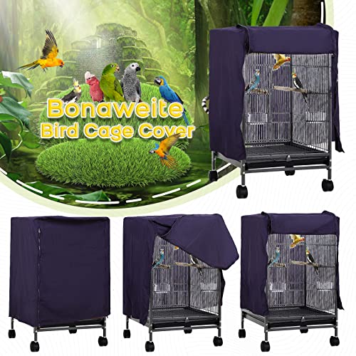 Image of QBLEEV Bird Cage Covers, Breathable Blackout Birdcage Covers for Night