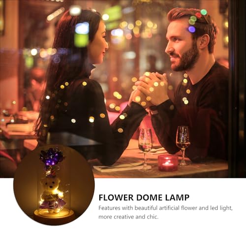 Lámpara decorativa con luz LED y cúpula de cristal para mesa 3