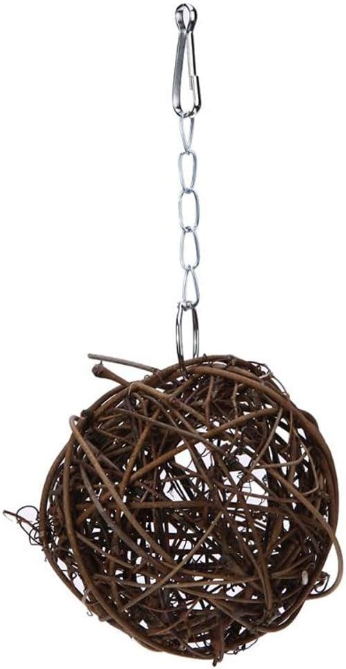 Pet Chewing Toy Parrot Bird Biting Toy Bird Branch Rattan Balls Cages Cockatoo Parakeet Cockatiel Swing Playing Toy Birdcage
