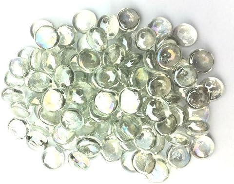 25 Clear Glass Pebbles