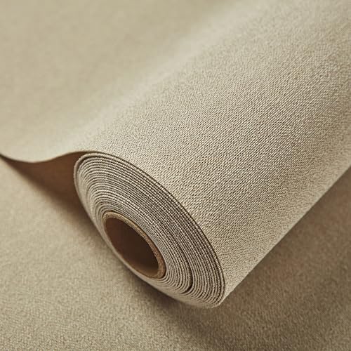 QYSUMIAO Fabric Grasscloth Texture Self-Adhesive Wallpaper Linen Peel and Stick