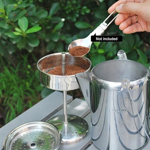 Percolateur à café en acier inoxydable durable avec bouton transparent - 5
