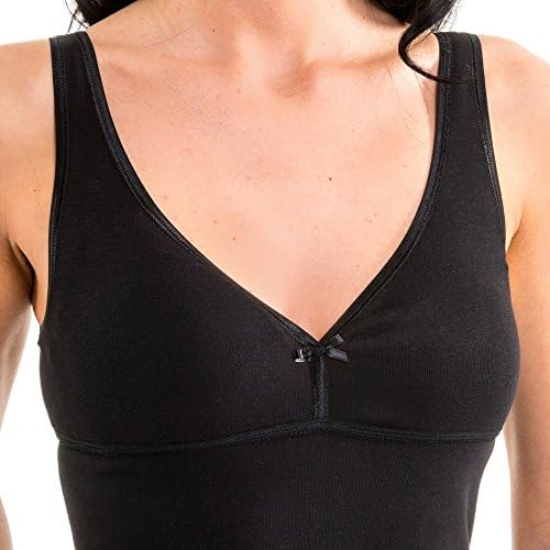 HERMKO 17580 2-pack Dames bh shirt onderhemd met geïntegreerde bustier